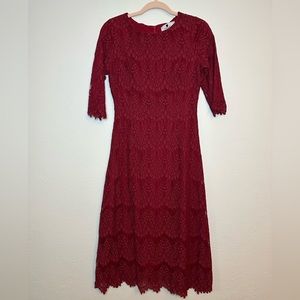 Dainty Jewells Night in Paris wine dress